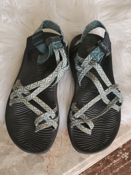 Chaco Shoes - Chaco Women's Strappy Sandals in Teal and Black